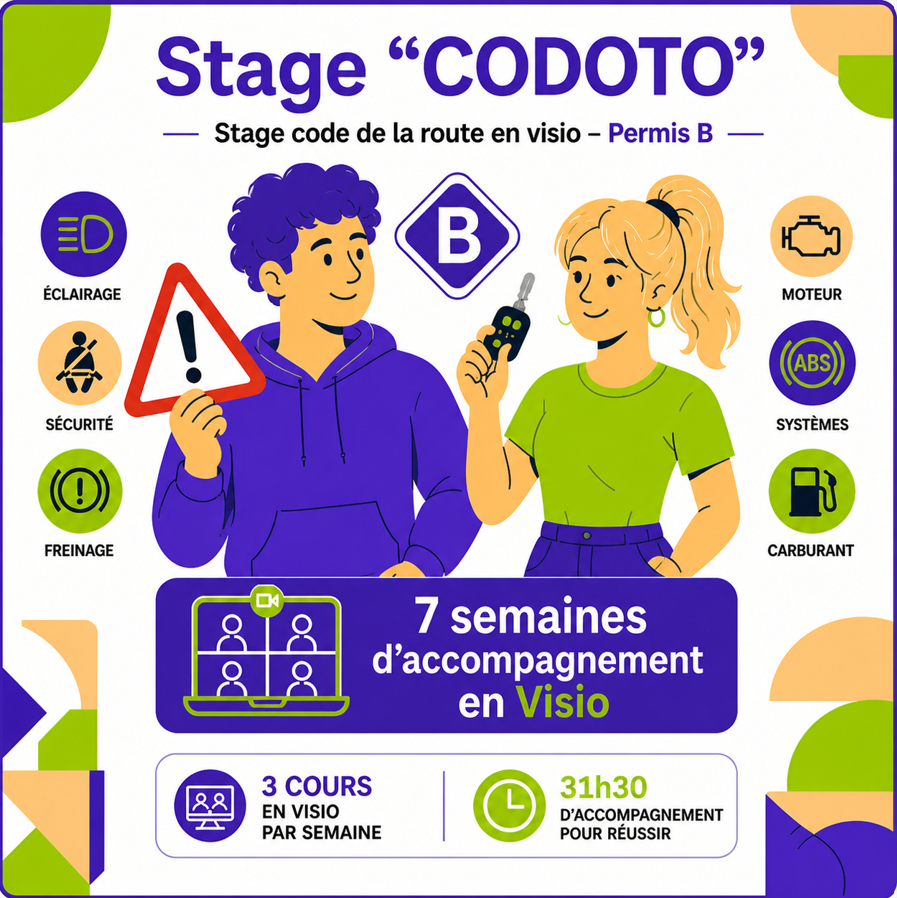 Stage "CODOTO" : Du lundi 7 septembre au vendredi 23 octobre 2026