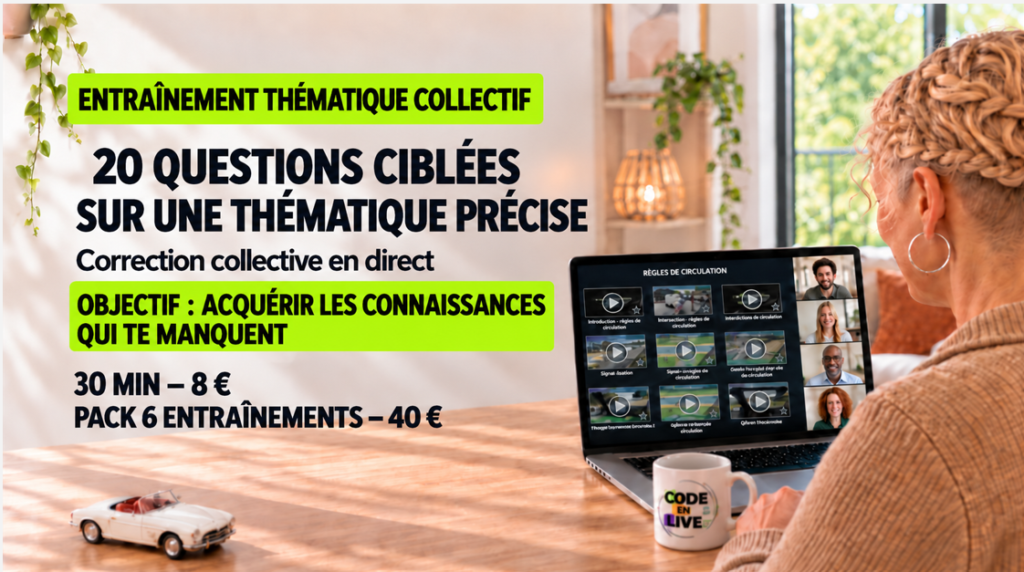 Entraînement thématique collectif de 20 questions avec correction en direct